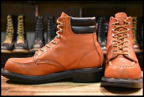【7D 美品 11年】レッドウィング 8804 スーパーソール 赤茶 オロラセット モックトゥ 編み上げ レースアップ ブーツ redwing HOPESMORE