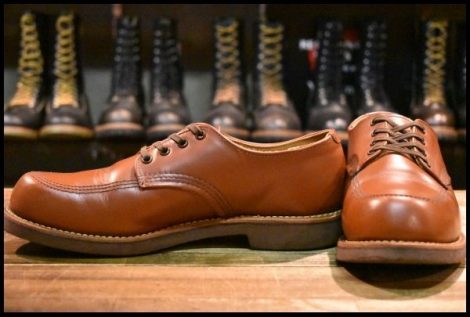 【8D 良品 12年】レッドウィング 9203 ガレージマン シューズ 茶 マデイラ シャパラル 短靴 ローカット ブーツ redwing HOPESMORE