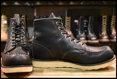 【10.5D 美品 12年】レッドウィング 9075 アイリッシュセッター 黒 ブラック ハーネス モックトゥ 8179 ブーツ redwing HOPESMORE