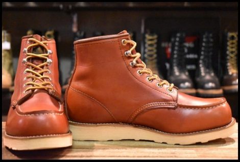 【7E 良品 旧半円犬タグ 92年4月刻印】レッドウィング 875 アイリッシュセッター 赤茶 オロラセット モック ブーツ redwing HOPESMORE