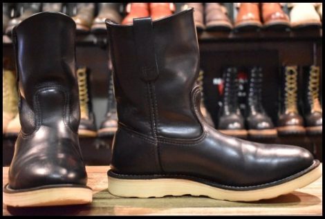 【8E 良品 06年】レッドウィング 8169 ペコス 黒 ブラッククローム プルオン クッションソール ブーツ redwing pecos HOPESMORE