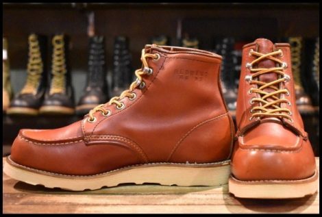 【7E 良品 旧半円犬タグ 92年4月刻印】レッドウィング 875 アイリッシュセッター 赤茶 オロラセット モック ブーツ redwing HOPESMORE