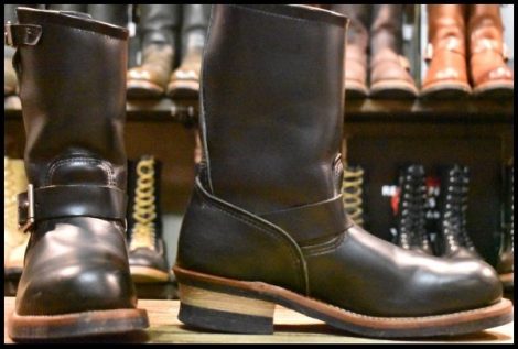 【7.5D 美品 13年】レッドウィング 2268 エンジニア 黒 ブラッククローム スチールトゥ ブーツ redwing HOPESMORE
