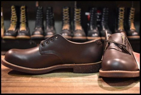 【8.5D DEAD 羽タグ 98年】レッドウィング 8100 オックスフォード ガラスレザー コレクテッドグレイン フォアマン redwing HOPESMORE