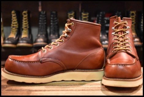 【7E 良品 表犬タグ 96年】レッドウィング 8875 アイリッシュセッター 赤茶 オロラセット モックトゥ 編み上げ ブーツ redwing HOPESMORE