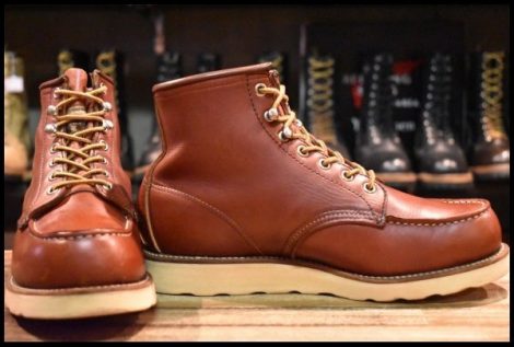 【7E 良品 表犬タグ 96年】レッドウィング 8875 アイリッシュセッター 赤茶 オロラセット モックトゥ 編み上げ ブーツ redwing HOPESMORE