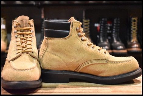 【7.5E 良品 羽タグ】レッドウィング 8118 スエード スーパーソール ラフアウト モック 編み上げ ブーツ redwing HOPESMORE