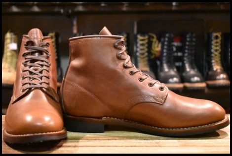 【9.5D 箱付 美品 18年】レッドウィング 9063 ベックマン シガー フェザーストーン フラットボックス ブーツ redwing HOPESMORE