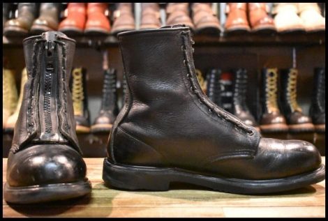 【9D 箱付 中古 10年】レッドウィング 4473 ファイヤーマン ジッパー付き ブラック 黒 編み上げ ブーツ redwing HOPESMORE