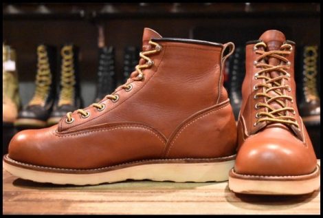 【7.5D 良品 06年】レッドウィング 2907 ラインマン 赤茶 オロラセット レースアップ 編み上げ LTT ブーツ redwing HOPESMORE