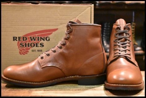 【9.5D 箱付 美品 18年】レッドウィング 9063 ベックマン シガー フェザーストーン フラットボックス ブーツ redwing HOPESMORE