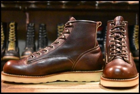 【7D 良品 08年】レッドウィング 2906 ラインマン 茶 ダーク ブラウン ブライヤーオイルスリック LTT ブーツ redwing HOPESMORE