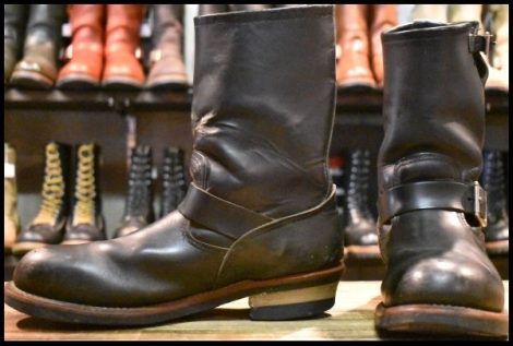 【10D 良品 08年】レッドウィング 2268 エンジニア 黒 ブラッククローム スチールトゥ ブーツ redwing HOPESMORE