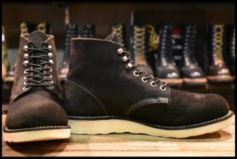 【8.5D 良品 11年】レッドウィング 8174 黒スエード アイリッシュセッター ラフアウト プレーントゥ ブーツ redwing HOPESMORE