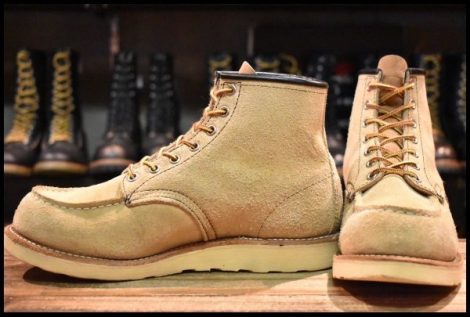 【7.5E 良品 10年】レッドウィング 8173 スエード アイリッシュセッター ホーソーン ラフアウト モックトゥ ブーツ redwing HOPESMORE