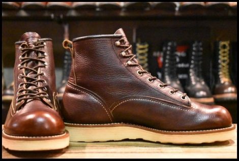 【7D 良品 08年】レッドウィング 2906 ラインマン 茶 ダーク ブラウン ブライヤーオイルスリック LTT ブーツ redwing HOPESMORE