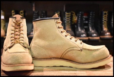 【7.5E 良品 10年】レッドウィング 8173 スエード アイリッシュセッター ホーソーン ラフアウト モックトゥ ブーツ redwing HOPESMORE