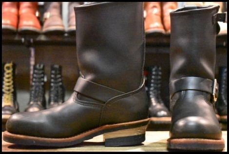 【6.5D 良品 08年】レッドウィング 2268 エンジニア 黒 ブラッククローム スチールトゥ ブーツ redwing HOPESMORE