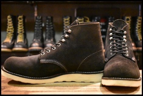 【8.5D 良品 11年】レッドウィング 8174 黒スエード アイリッシュセッター ラフアウト プレーントゥ ブーツ redwing HOPESMORE