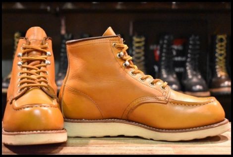 【7E 良品 11年】レッドウィング 9875 アイリッシュセッター ゴールドラセット モックトゥ レースアップ ブーツ redwing HOPESMORE