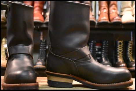 【6.5D 良品 08年】レッドウィング 2268 エンジニア 黒 ブラッククローム スチールトゥ ブーツ redwing HOPESMORE