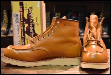 【8.5E 箱付 未使用 11年】レッドウィング 9875 アイリッシュセッター ゴールドラセット モック レースアップ ブーツ redwing HOPESMORE