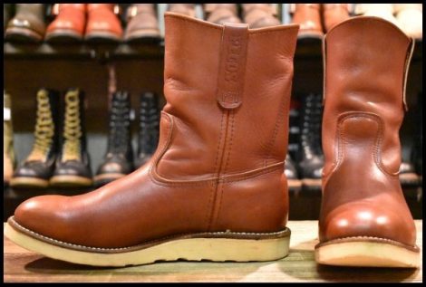 【8.5E 良品 06年】レッドウィング 8866 ペコス 赤茶 オロラセット プルオン クッションソール ブーツ redwing pecos HOPESMORE