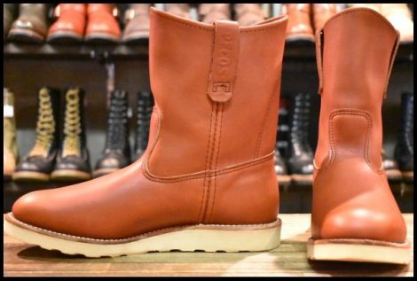 【8.5E 美品 11年】レッドウィング 8866 ペコス 赤茶 オロラセット クッションソール プルオン ブーツ redwing pecos HOPESMORE