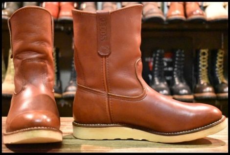 【8.5E 良品 06年】レッドウィング 8866 ペコス 赤茶 オロラセット プルオン クッションソール ブーツ redwing pecos HOPESMORE