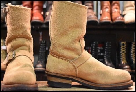 【8D 良品 PT91刺繍】レッドウィング 8268 スエードエンジニア タンラフアウト ブーツ redwing HOPESMORE