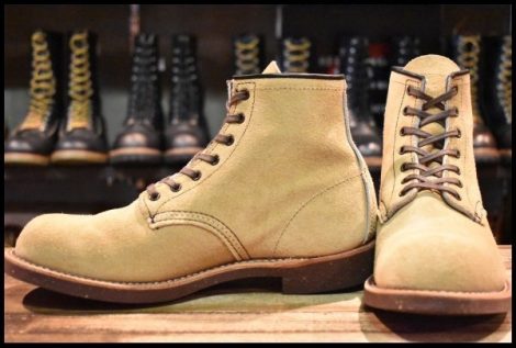 【7.5D 良品 12年】レッドウィング 2960 ブラックスミス スエード キャメル ララミー プレーントゥ 編み上げ ブーツ redwing HOPESMORE