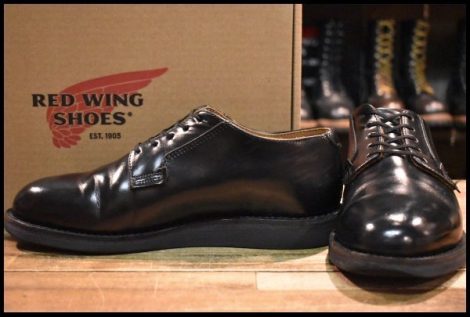 【7D 良品 22年】レッドウィング 101 ポストマン シューズ 黒 ブラック シャパラル ローカット 短靴 ブーツ redwing HOPESMORE
