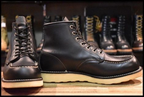 【8.5D 良品 05年】レッドウィング 8130 アイリッシュセッター 黒 ブラッククローム モックトゥ 編み上げ ブーツ 8179 redwing HOPESMORE
