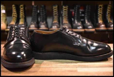 【7D 良品 22年】レッドウィング 101 ポストマン シューズ 黒 ブラック シャパラル ローカット 短靴 ブーツ redwing HOPESMORE