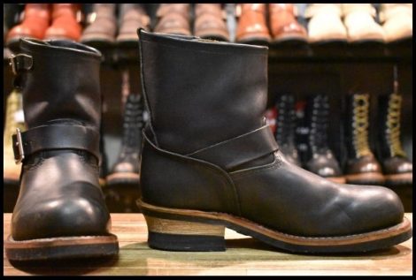 【7.5D 良品 07年】レッドウィング 8182 ショート エンジニア 黒 ブラック ハーネス スチールトゥ 2976 ブーツ redwing HOPESMORE