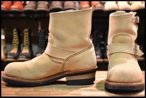 【5.5D 良品 09年】レッドウィング 2965 スエード ショートエンジニア ホーソーンアビレーンラフアウト ブーツ redwing HOPESMORE