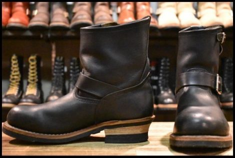 【7.5D 良品 07年】レッドウィング 8182 ショート エンジニア 黒 ブラック ハーネス スチールトゥ 2976 ブーツ redwing HOPESMORE