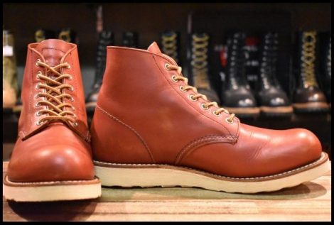 【9D 良品 犬タグ復刻 19年】レッドウィング 8166 アイリッシュセッター 赤茶 オロラセット プレーントゥ ブーツ redwing HOPESMORE