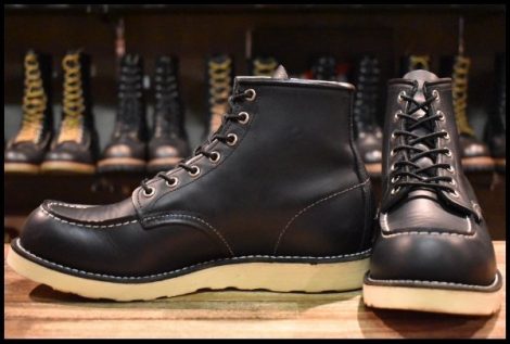 【9.5D 美品 11年】レッドウィング 8130 アイリッシュセッター 黒 ブラッククローム モックトゥ 編み上げ ブーツ 8179 redwing HOPESMORE