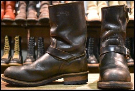 【8.5D ジャンク PT91プリント 93年05月刻印】レッドウィング 2268 エンジニア 黒 ブラッククローム ブーツ redwing HOPESMORE