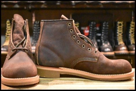 【9D 箱付 未使用 ナイジェルケーボン別注 12年】レッドウィング 4618 茶 マンソンラスト ハリスツイード 編み上げ ブーツ HOPESMORE