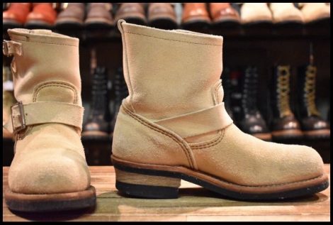【5.5D 良品 09年】レッドウィング 2965 スエード ショートエンジニア ホーソーンアビレーンラフアウト ブーツ redwing HOPESMORE