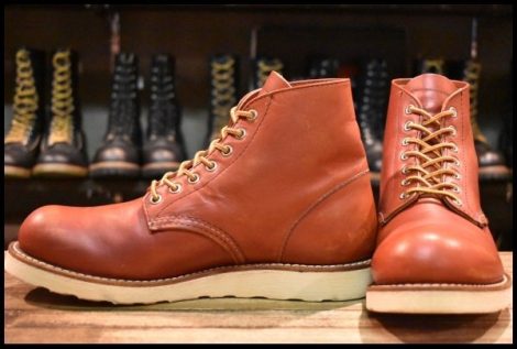 【9D 良品 犬タグ復刻 19年】レッドウィング 8166 アイリッシュセッター 赤茶 オロラセット プレーントゥ ブーツ redwing HOPESMORE