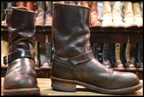 【8.5D ジャンク PT91プリント 93年05月刻印】レッドウィング 2268 エンジニア 黒 ブラッククローム ブーツ redwing HOPESMORE