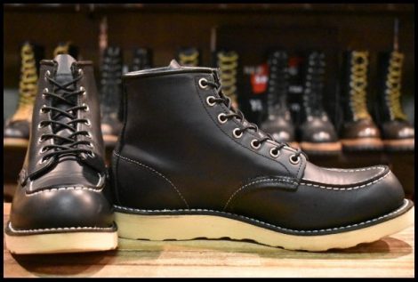 【9.5D 美品 11年】レッドウィング 8130 アイリッシュセッター 黒 ブラッククローム モックトゥ 編み上げ ブーツ 8179 redwing HOPESMORE