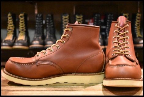 【9E 良品 羽タグ 02年】レッドウィング 8875 アイリッシュセッター 赤茶 オロラセット モック 編み上げ ブーツ redwing HOPESMORE