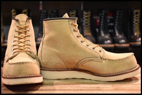 【6E 箱付 良品 犬タグ復刻 21年】レッドウィング 8173 スエード アイリッシュセッター ラフアウト モックトゥ ブーツ redwing HOPESMORE