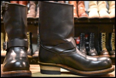 【8.5D 良品 08年】レッドウィング 2268 エンジニア 黒 ブラッククローム スチールトゥ プルオン ブーツ redwing HOPESMORE