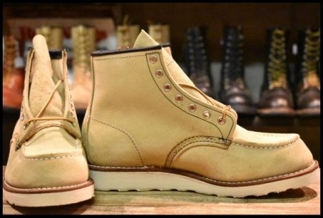 【8E 箱付 未使用 犬タグ復刻 21年】レッドウィング 8173 スエード アイリッシュセッター ラフアウト モックトゥ ブーツ redwing HOPESMORE