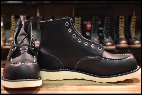 【10E 箱付 未使用 犬タグ復刻 18年】レッドウィング 8179 アイリッシュセッター 黒 ブラッククローム モック ブーツ redwing HOPESMORE